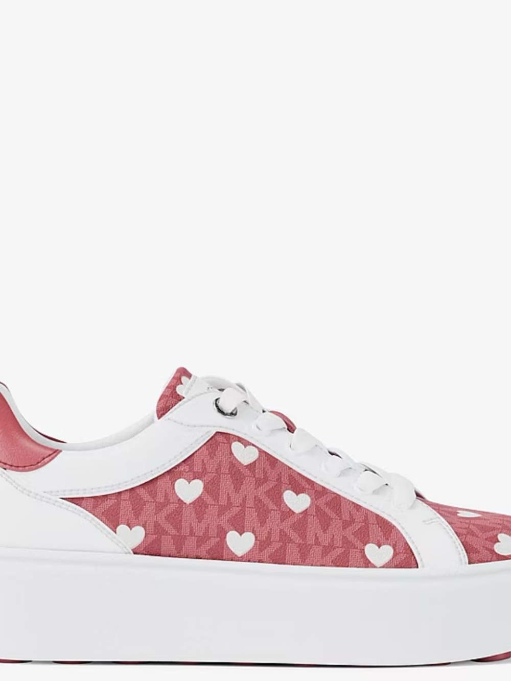 MICHAEL Michael Kors Pink Heart Logo Platform Sneaker - Picture 3 of 6
